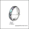 Кластерные кольца из нержавеющей стали Shellhard Abalone Cavels Pingable Pingable 612 размер свадебное обручальное кольцо для женщин мода мода Dhcy2