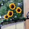 Decorative Figurines Objects & Yellow Green Sunflower Cast Iron Hand Cranking Bell With Hanging Welcome Signs Plaque Home Garden Paint Doubl