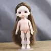 Lalki uśmiech twarz 16 cm lalka BJd 13 Dolls Cute okrągła twarz uśmiech Bjd Dolls Little Girl Make Up Prezent dla dziewczynki Dolls 230210