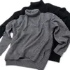 Kvinnors tröjor Cashmere Wool Blend Twisted Knit Kvinnor Fashion Wide Loose Pullover Tröja Öppen Hem Turtle Neck Oregelbunden lång L-XL