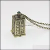 Collane con ciondolo Box Retro Uomo Donna Classic Cabina telefonica Collana Drop Delivery Jewelry Pendenti Dhnpw