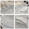 Skirts Pleated Skirt Women Y2k Harajuku White Pencil Skirt Uniforms Safety Pants Summer Solid Color Casual Mini Kawaii Skirt Fashion 230209