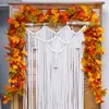 Dekorative Blumenkränze PARTY JOY Künstliche Girlande, rote Herbst-Ahornblatt-Rebe für Weihnachten, Halloween, Erntedankfest, Tanne, 230210