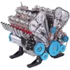 Blocs Mini assemblage voiture assembler en ligne quatre cylindres moteur modèle Kit jouets pour adulte cadeau éducation résine ornements 230210
