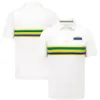 2023 Новая полосатая рубашка-поло F1 Team Formula 1, футболка для гонщиков, гоночная спортивная мужская футболка, летние футболки из джерси большого размера, унисекс