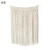 Gardin beige gardiner sträng bomullslinje bohemisk våg macrame fönster blind valance rum avdelare dörr hem dekorationer kortinor