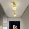 Plafoniere Nuova lampada da soffitto a LED in acrilico brevettato corridoio luce specchio faro continuo oscuramento bagno di lusso cucina arredamento per la casa illuminazione 0209