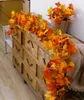 Decoratieve bloemen Kransen feest vreugde verlengen kunstmatige slinger rode herfst esdoorn bladblad wijnstok voor kerst Halloween Thanksgiving Party FIR 230210