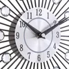 Zegary ścienne Horloge Murale 33 cm vintage metalowy kryształowy zegar Sunburst luksus 3D duży Morden Da Parete Decor Home