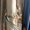 Gardin gardiner för levande matsal sovrum stil kinesisk hög precision broderi färdig produkt anpassad dörr