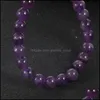 Kralen strengen 8 mm amethist kralen armbanden voor vrouwen mannen genezen Handgemaakte natuursteen edelstenen edelsteen elastisch yoga modeontwerp stre dh4so