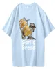 Erkekler tişörtler sarımsaklı ekmek erkek gömlek grafik vintage pamuk ne zaman anne com hom n maek hte unisex yaz kadın tshirts gevşek sokak kıyafetleri