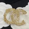 2023 C18K Goldplated Lotus Brooch with Rhinestone装飾ファッション高貴なブローチデザイナージュエリー高品質のLA7350121