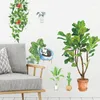 Wall Stickers Creative 3D Potted Plants Bedroom Living Room Background Decoration DIY Teen Wallpaper Home Office Decor