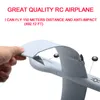 Electric/RC Aircraft RC Plane 20 Minutes Flight Time Glider Toy Plane With LED 2.4G Remote Control Hand Throwing Wingspan Kids RC Jet Airplane Foam 230210