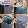 Waste Bins Intelligent Trash Can Automatic Smart Sensor Dustbin Rechargeable Smart Touchless Waste Bin For Bathroom Kitchen Garbage Bin 230210