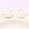 Mode oreille boucles d'oreilles plaqué or 18 carats 925 argent plaqué cristal perle boucle d'oreille Designer femmes bijoux de mariage accessoires ER080254P