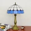 Table Lamps Eastern Mediterranean 12 " Tiffany Stained Glass Lamp European Modern Blue Living Room Dining Bedroom