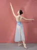 Stage Wear Femminile Adulto Balletto Pratica di danza Gonna Lunga garza con doppi strati di tulle Costume da donna elegante S22055