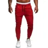 Pantalons pour hommes Anti-boulochage Tendance Hommes Doublure en peluche Cordon de serrage Jogging Slim Fit Pantalon thermique Taille moyenne Vêtements quotidiens