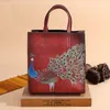 Bolsos de noche de cuero genuino para mujer, bolso de hombro de viaje pintado a mano, estilo Retro suave, Cuero de vaca Real, equipaje para llevar, hombre y mujer