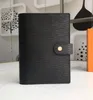 19CM*12.5CM Agenda Notebook Card Holders Cover Leather Diary with Box dustbag and Invoice Note books Style Gold ring