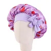 Berets Children Silky Satin Bonnet Hat Elastic Straps Hijabs Cap Wrap Head Night Sleep Caps Beanie Protect Curly Hair Accessories