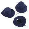 新しいメンズサマーキャップメッシュ通気性バケツハット女性ワイドブリムハットビーチハットサンプロテクターキャップアウトドアUV保護帽子