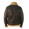 Chaquetas de Hombre Otoño Invierno marrón solapa cremallera abrigos cálidos gruesos cuero para hombres PU agregar Parkas de lana Chaquetas Hombre