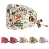 Beanies Beanie/Skull Caps 5pcs Working Cap With Sweatband Cartoon Animal Adjustable Tie Back Bouffant Hat