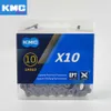 KMC x8 x9 x10 x11 ept chean 116 ссылки 9 В 10 В 11 В 8 -скоростное серебро предотвращение ржавчины Двойной мотоцикл MTB Road Bike Bicycle Chains 0210