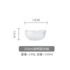 Bowls Transparent Glass Fruit Dessert Bowl Household Golden Border Large-capacity Soup Noodle Restaurant Special-shaped Tableware