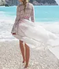 Sarongs 2023 Style dziewczyna sukienka ogon mody białe ręcznie robione sukienki1