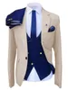 Herrdräkter Solovedress Men's Suit Green Slim Casual Three-Piece Wedding Party Outing Customization