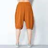 Women's Shorts Cotton Cargo Thailand Holiday Women Front Pockets Comfy High Waisted Knee Length Summer Casual Airy Baggy