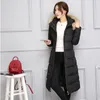 Trench da donna Cappotto invernale da donna Parka imbottito in cotone con cappuccio lungo