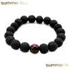 Brins Perlés Pierre De Lave Bracelet Perlé Naturel Délicat Pour Hommes Amant Taille Réglable Bodhi Perles Bijoux Cadeau Drop Delivery Brac Dhd7E