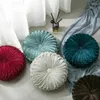 Pillow 13 Est Home Textile Velvet Plissee Round Solid Color Pouf Throw Soft