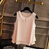 Camicette da donna Camicie taglie forti Top senza maniche in chiffon con scollo a V da donna Gilet Abbigliamento casual ampio