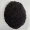 Carefas para homens 4mm Afro Afro Toupee Indian Virgin Human Human Human Human Substitui