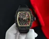 Orologio di lusso Catena Richarmilles Sport formato cavo fuori aerodinamico movimento RM12-01 Tourbillon manuale sullo specchio in zaffiro TI5W L