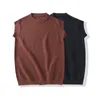 Chalecos de hombre Chaleco de suéter de punto para hombre Chaleco de suéter ins Ropa de moda coreana 230209