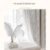 Cortina de encaje color crema francés, cortinas opacas para dormitorio, balcón, sombra de lujo para sala de estar, niña, decoración de viento Ins