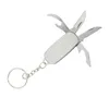 Multifunctionele vouwmessleutel Keychain Mini Key Knife Bottle Opener Keyring Key -ketens