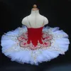 Stage Wear Tutu di balletto professionale per bambini per bambini Ragazze Red Swan Lake Abiti da ballo Costumi da ballerina per pancake per adulti In magazzino