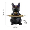 Objets décoratifs Figurines Bouledogue Français Nordique Sculpture Chien Statue Bijoux Rangement Table Décoration Cadeau Ceinture Plaque Verres Plateau Maison Art Statue 230210