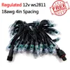 Strings DHL 1000PCS 100CT DC12V WS2811 Pixel Regulado Black Wire 18AWG com Ray Wu // XConnect Pigtails