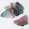 Heart Shaped Fluorite Guasha Massage Tool Natural Stone Facial Gua Sha Tools SPA Acupuncture Scraping Healing Crystal Gemstone Health Care massager