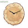 Wandklokken Horloge Murale12 inch houten vintage klok stille niet -tikkende batterijkantoor huisdecor woonkamer slaapkamer