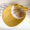 Ball Caps Summer Sun Hat Women Женщины складываемой бейсбольной шапки сплошной лук гибкая шляпа на открытом воздухе спортивные анти-UP регулируемые шляпы Suncrean G230209